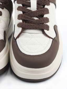 04-PDH336-3 BROWN Кроссовки демисезонные женские (натуральная кожа, нубук)