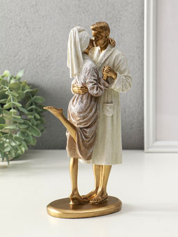 Фигура полистоун Влюблённые в банных халатах, 7.5?13.5?26 см