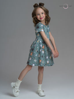 Платье Лето котята хаки - Sovalina фото 2