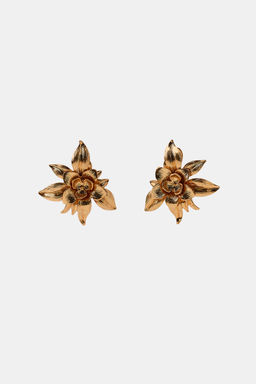 PENDIENTES BOT?N FLOR RELIEVE / Dorado - Zara фото 2