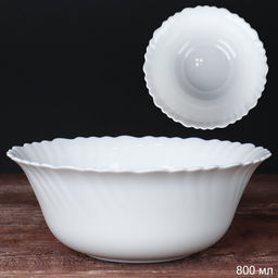 Салатник 800 мл 178 мм Тюльпан тарелка глубокая / LHW70 (WHITE) /уп 48/