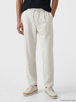 Standart Kal?p Pileli Erkek Pantolon