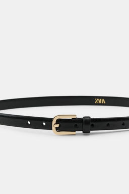 100% LEATHER BELT WITH METAL BUCKLE - Zara фото 5