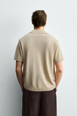 CAMISA PUNTO RELAXED FIT / Beige claro - Zara фото 3