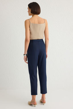 TRENDYOLMILLA Siyah Havuc Yuksek Bel Poliviskon Dokuma Kumas Pantolon TWOSS22PL0280 фото 5