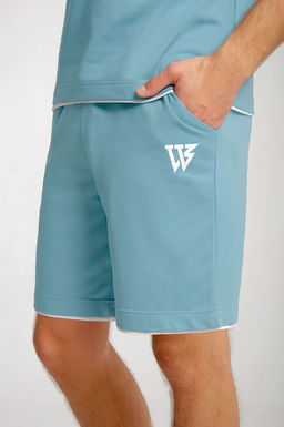 Арт. 63605 Комплект с шортами мужской 48-56 (5 шт) Цвет:верх-голубой,низ-голубой - Идеал фото 6