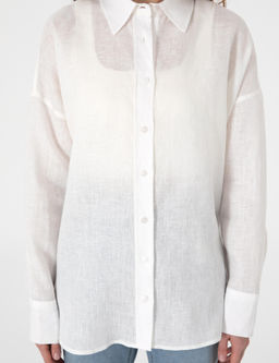 Beyaz Oversize Uzun Kollu G_mlek - Pierre cardin фото 7