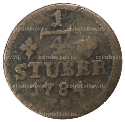 Монета 1/4 стубера 1784 года Германские государства  Юлих-Берг