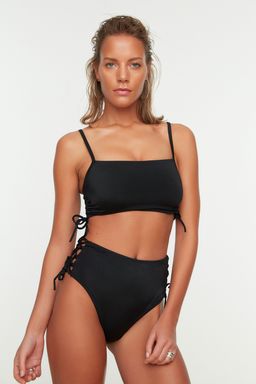 TRENDYOLMILLA Siyah Biyeli Yuksek Bel Hipster Bikini Alt? TBESS22BA0044 фото 13