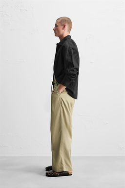 LYOCELL - COTTON TROUSERS WITH BELT - Zara фото 5