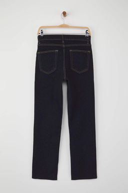 Koyu Mavi Yuksek Bel Comfort Esnek YENI Mom Jeans TWOAW26JE00026
