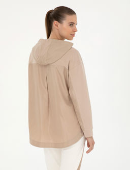 Bej Oversize Kap__onlu Modal Kuma_ Sweatshirt - Pierre cardin фото 5