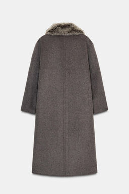 ZW COLLECTION LIMITED EDITION WOOL BLEND COAT - Zara фото 9