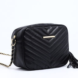 Сумка кросс-боди, маленькая, женская, на длинном ремне, чёрная