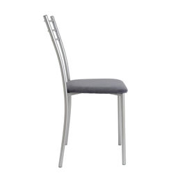 Стул "Хлоя" велюр серый (Ним 40) н.хром