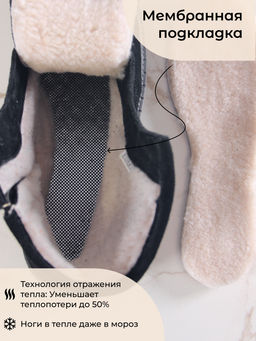 Ботинки 319.22511gr.Черный замша/мех