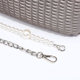 Сумка-багет на молнии, длинный ремень, цвет серебристый - Simaland фото 7