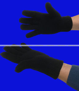 Цена за 12 пар. Перчатки мужские чёрные плотные арт. 22051 (2251)