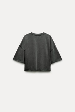 SHORT SLEEVE RIBBED PLUSH SWEATSHIRT - Zara фото 26