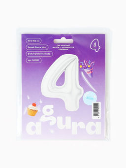 Воздушный шар фольгированный 40" Цифра 4