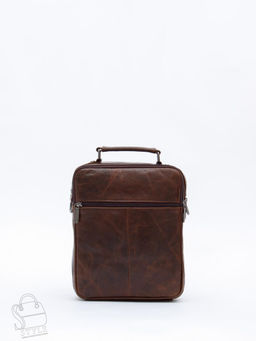 Сумка мужская кожаная 604M brown Fuzhiniao в Новосибирске