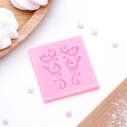 Молд Доляна «Лепнина», силикон, 5×5.5 см, цвет розовый