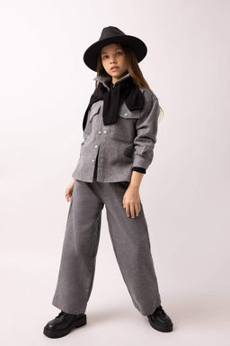 Широкие овальные брюки для девочек