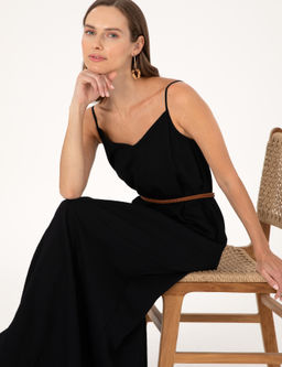 Siyah Regular Fit Dokuma Elbise - Pierre cardin фото 2