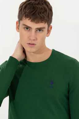 Мужской зеленый трикотажный свитер Basic - U.s. polo assn фото 8