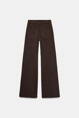 JEANS ZW COLLECTION WIDE LEG TIRO ALTO / Marr?n - Zara фото 6