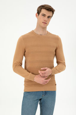 Мужской светло-коричневый свитер Неожиданная скидка в корзине