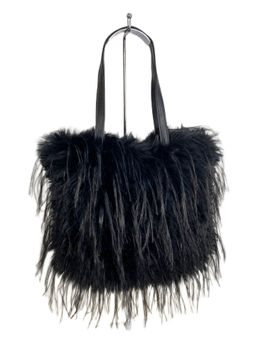 Женская сумка из искусственного меха, цвет черный