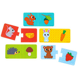 Пазлы мягкие для малышей Крошка Я «Кто что ест?», 5 пазлов, от 1 года