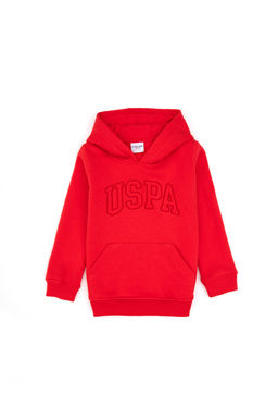 K_z _ocuk K_rm_z_ Kap__onlu _ardonlu Basic Sweatshirt Sepette S_rpriz _ndirim