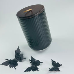 235-024 Банка с крышкой 15см(800мл) BLACKWOOD в под.уп.(х24)Фарфор