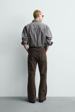 JEANS FLARE FIT ROTOS / Marr?n - Zara фото 3