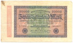 20000 марок 1923 года Германия