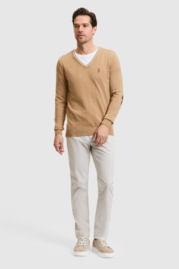 Erkek Slim Fit A__k Gri Kanvas Pantolon