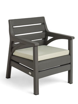 Набор садовой мебели «Евпатория»: 2 кресла, стол, трёхместный диван, серый