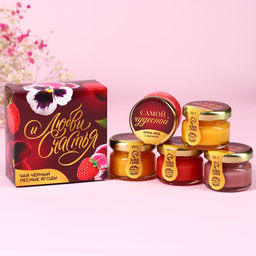 Подарочный набор Любви и счастья: крем-мёд 30 г ? 5 шт., чай с лесными ягодами 50 г - Фабрика счастья фото 13