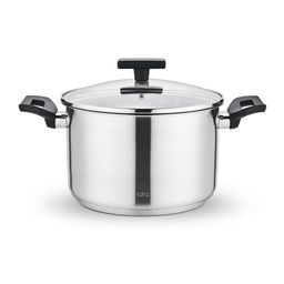 Кастрюля 6.5 л Веста LR02-250 24x14,5см (нерж) капсулированное индукционное дно, стекл. крышка /LARA/