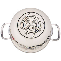 НАБОР КАСТРЮЛЬ AGNESS ЭМАЛИРОВАННЫХ СЕРИЯ ПАРИЖСКИЕ КОТЫ 4ПР. 2,0Л И 2,8Л, 18Х11СМ, 20Х12СМ  фото 4