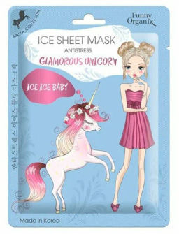 А.Т.Funny Organix Маска ледяная тканевая снимающая стресс кожи GLAMOROUS UNICORN 25гр