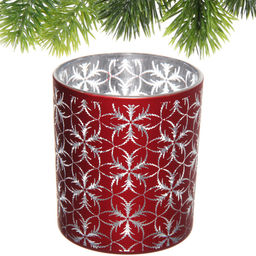 Цена за 4 шт. Подсвечник "Фантазия" 7*7,8 см, Красный