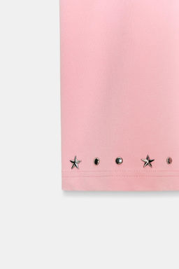 CAMISETA EFECTO LAVADO TACHAS / Rosa - Zara фото 3