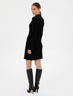 Siyah Slim Fit Triko Elbise - Pierre cardin фото 4