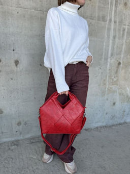 Женская сумка из эко кожи 0025 Красный - Sergio valentini фото 6