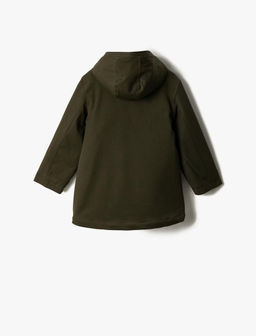 Пальто с капюшоном для мальчиков, мягкий чехол, карман, ветрозащитный клапан на молнии