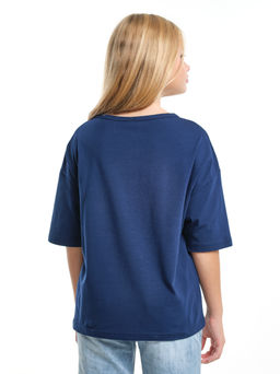 Футболка оверсайз для девочки подростка UD 7922 св.синий - Mini maxi фото 2