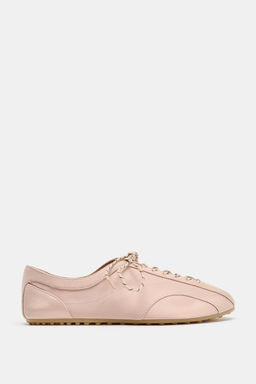 LACE-UP SPORTY BALLET FLATS - Zara фото 2